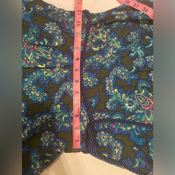 Vintage Retro Paisley Long Sleeve Collared Mini Dress size S - Picture 6 of 10